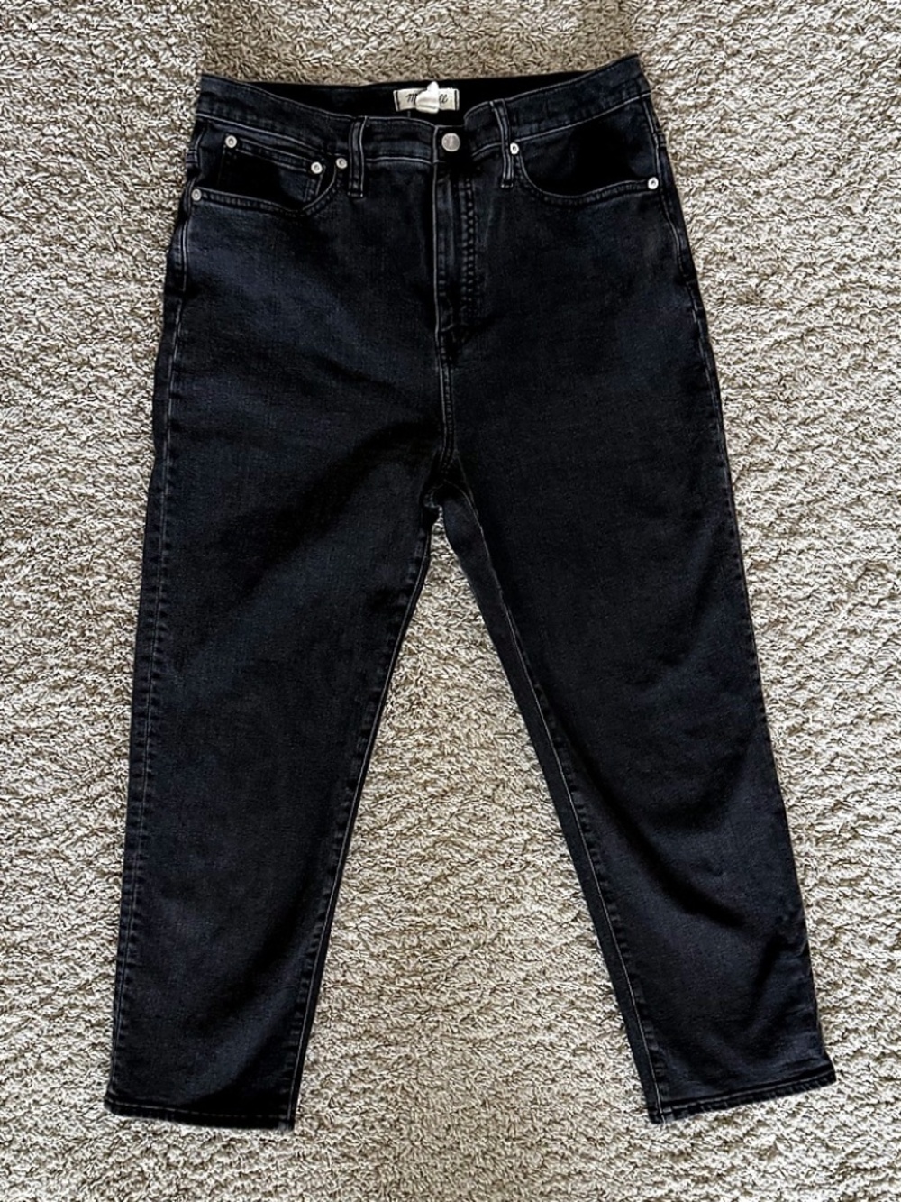 Madewell Black High Rise Straight Leg Jeans | Fair Trade Certified | Size 31